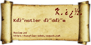 Künstler Ádám névjegykártya